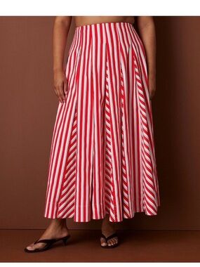 Rosie Assoulin X Target size 16 Striped Red and White Maxi Skirt, worn once